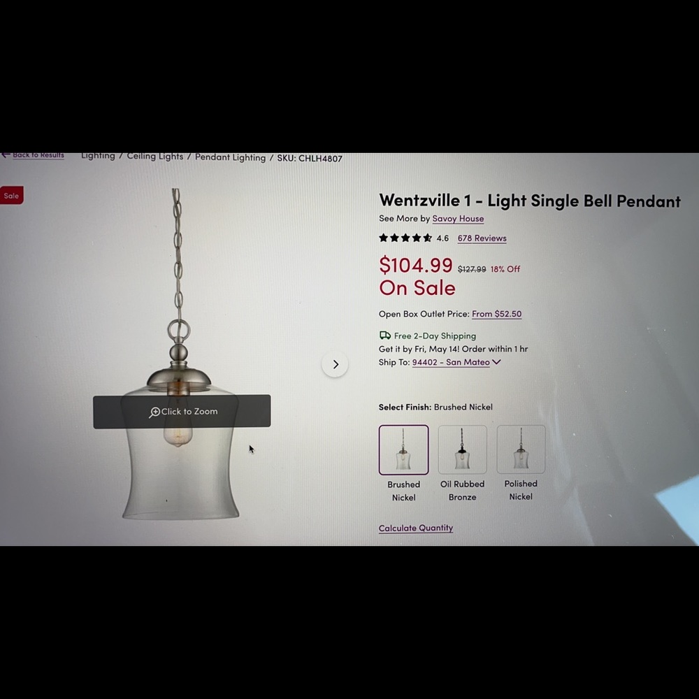 Wayfair lamp new in box